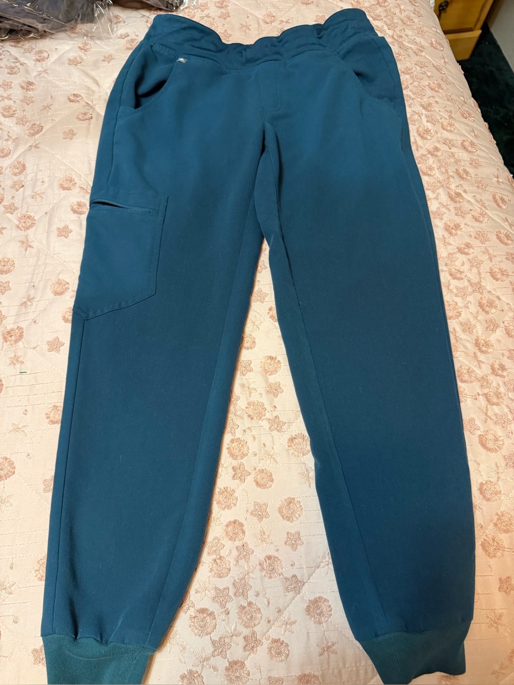 FIGS Technical Collection Zamora Jogger Scrub Pants Teal / Caribbean Blue - XS/P